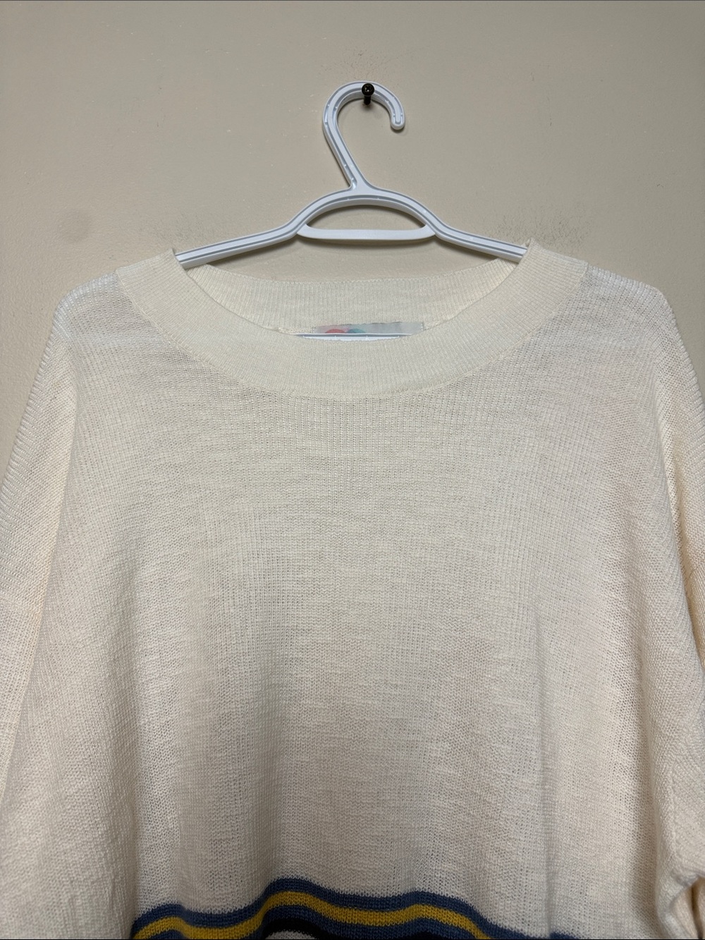Free People Beach Mariner Striped Oversized Knit Sweater Size M - Picture 4 of 9
